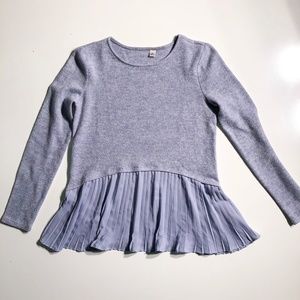 Slate Blue Pleated Sweater